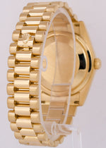 Rolex Day-Date President FAT BUCKLE White Roman 18K Gold REHAUT 36mm 118238 BOX