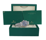 2007 Rolex DateJust Steel Blue Arabic Concentric 116234 36mm Super Jubilee Watch