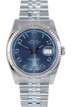 2007 Rolex DateJust Steel Blue Arabic Concentric 116234 36mm Super Jubilee Watch