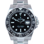 2014 PAPERS Rolex GMT Master 116710 Steel Ceramic 40mm Black Watch Box