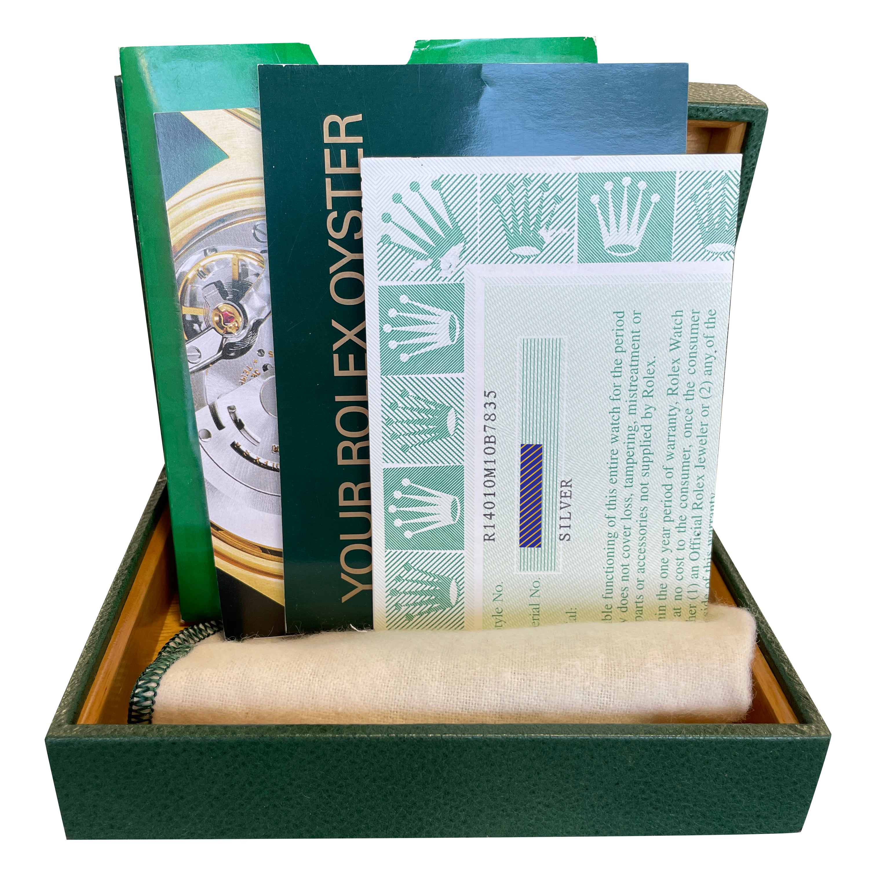 2001 Rolex Air-King Perpetual Silver 34mm Oyster Steel Watch 14010M BOX PAPERS