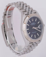 STICKERED OPEN PAPERS Rolex DateJust 41 Blue Steel Jubilee 41mm Watch 126334 B+P