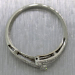 1920's Antique Art Deco Platinum Diamond Snake Bypass Ring