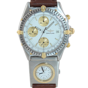 Breitling Chronomat Chronograph UTC Module White 81.950 Steel Two Tone Watch