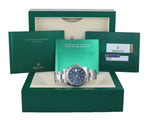 MINT 2018 Rolex DateJust 41 126334 Blue Stick Dial Steel Fluted Watch Box