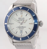 Breitling SuperOcean Heritage 46 A17320 Blue Ivory Dial Date 46mm Steel Watch
