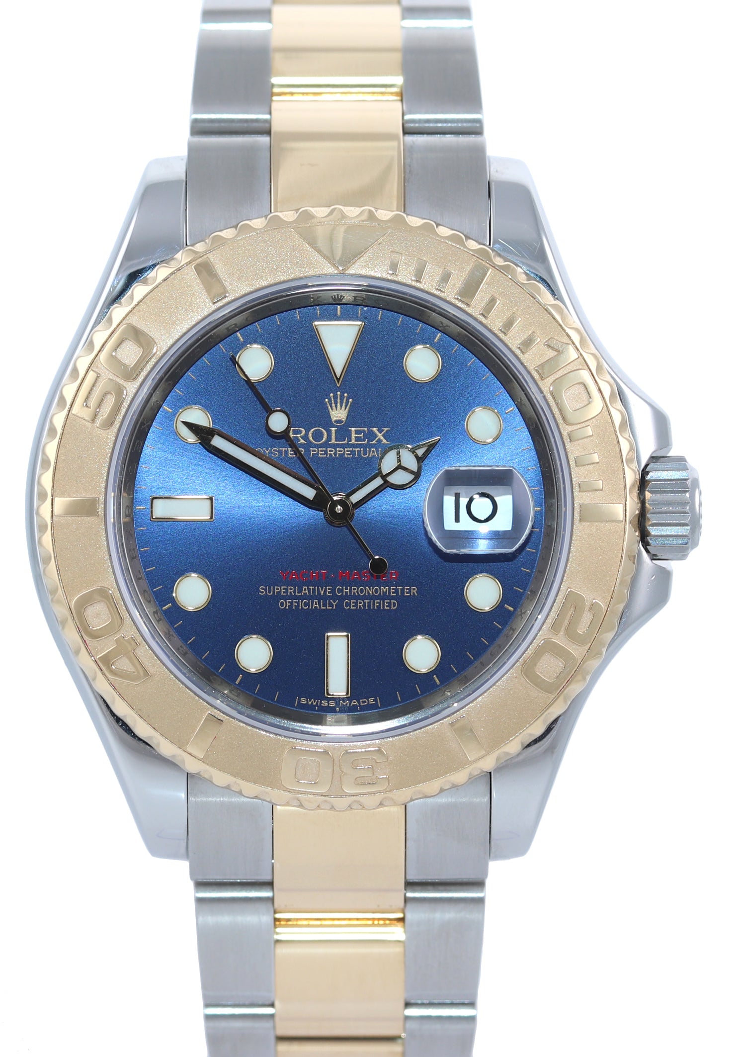 2008 Rolex Yacht-Master 16623 Steel & 18k Gold 40mm Blue Dial NEW