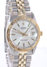 VINTAGE Rolex DateJust 1625 Turn-O-Graph 36mm Steel Gold Thunderbird Date Watch