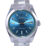 2020-2021 Rolex Milgauss Blue Anniversary Green 116400GV Steel 40mm Watch Box
