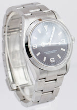 UNPOLISHED Rolex Explorer I Black 36mm Steel Swiss Only Oyster Watch 14270