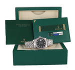 PAPERS Rolex DateJust 116244 Jubilee Black Diamond Bezel 36mm Steel Watch Box