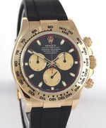 PAUL NEWMAN Rolex Daytona 116518 Gold Black Dial 18k Yellow Gold Rubber Watch
