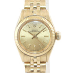 MINT Ladies Rolex 24mm 6719  solid 14k Yellow Gold Jubilee Champagne 6917 Watch