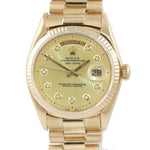 Rolex Day-Date President 36mm 1803 18k Yellow Gold 36mm Diamond Watch