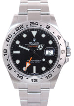 Rolex Explorer II 42mm 216570 Black Dial Steel GMT Date Watch Box