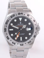 Rolex Explorer II 42mm 216570 Black Dial Steel GMT Date Watch Box