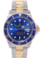 2014 RSC PAPERS Rolex Submariner 16613 Two Tone Steel 18k Gold Blue Watch Box
