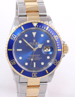 2014 RSC PAPERS Rolex Submariner 16613 Two Tone Steel 18k Gold Blue Watch Box
