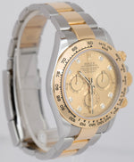 Rolex Daytona Champagne Diamond Chronograph Two-Tone Gold Steel Watch 116503