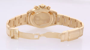 MINT Rolex Daytona 116528 White Dial Chronograph 18k Gold 40mm Watch Box