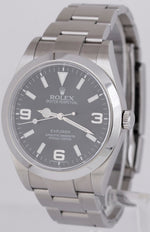 MINT Rolex Explorer I Black Stainless Steel 39mm MK1 Automatic Watch 214270