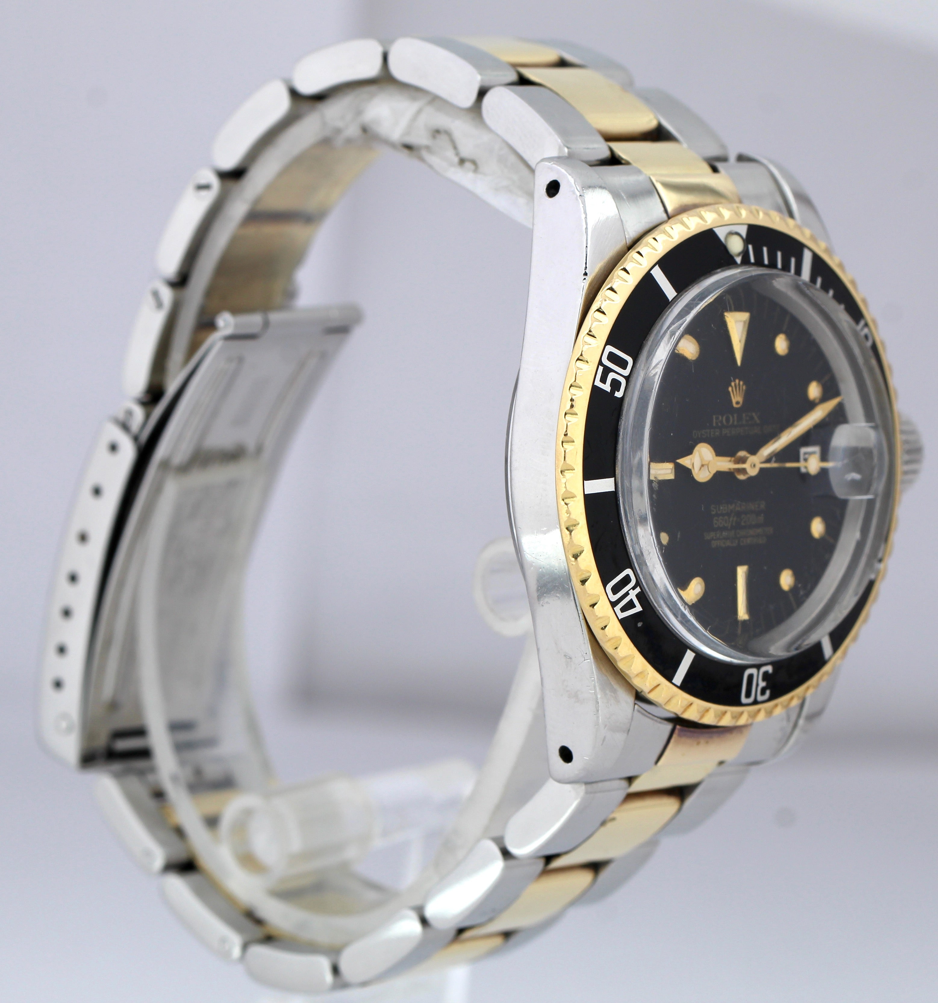 Vintage 1979 Rolex Submariner Date Nipple Two Tone Gold Steel 40mm Wat