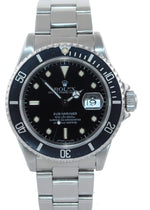 TRITIUM DIAL Rolex Submariner Date 16610 Steel Black 40mm Watch Box