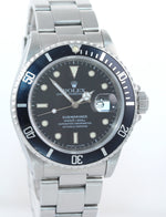 TRITIUM DIAL Rolex Submariner Date 16610 Steel Black 40mm Watch Box