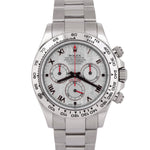 PAPERS Rolex Daytona Cosmograph METEORITE Silver Red 18K White Gold 116509 B+P