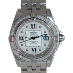 Ladies Breitling Windrider Cockpit A71356 Silver 32mm Steel Diamond Watch
