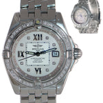 Ladies Breitling Windrider Cockpit A71356 Silver 32mm Steel Diamond Watch