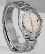Ladies Rolex DateJust Midsize Pink Roman 31mm Oyster Stainless 178240 Watch