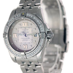 Ladies Breitling Windrider Cockpit A71356 Silver 32mm Steel Diamond Watch