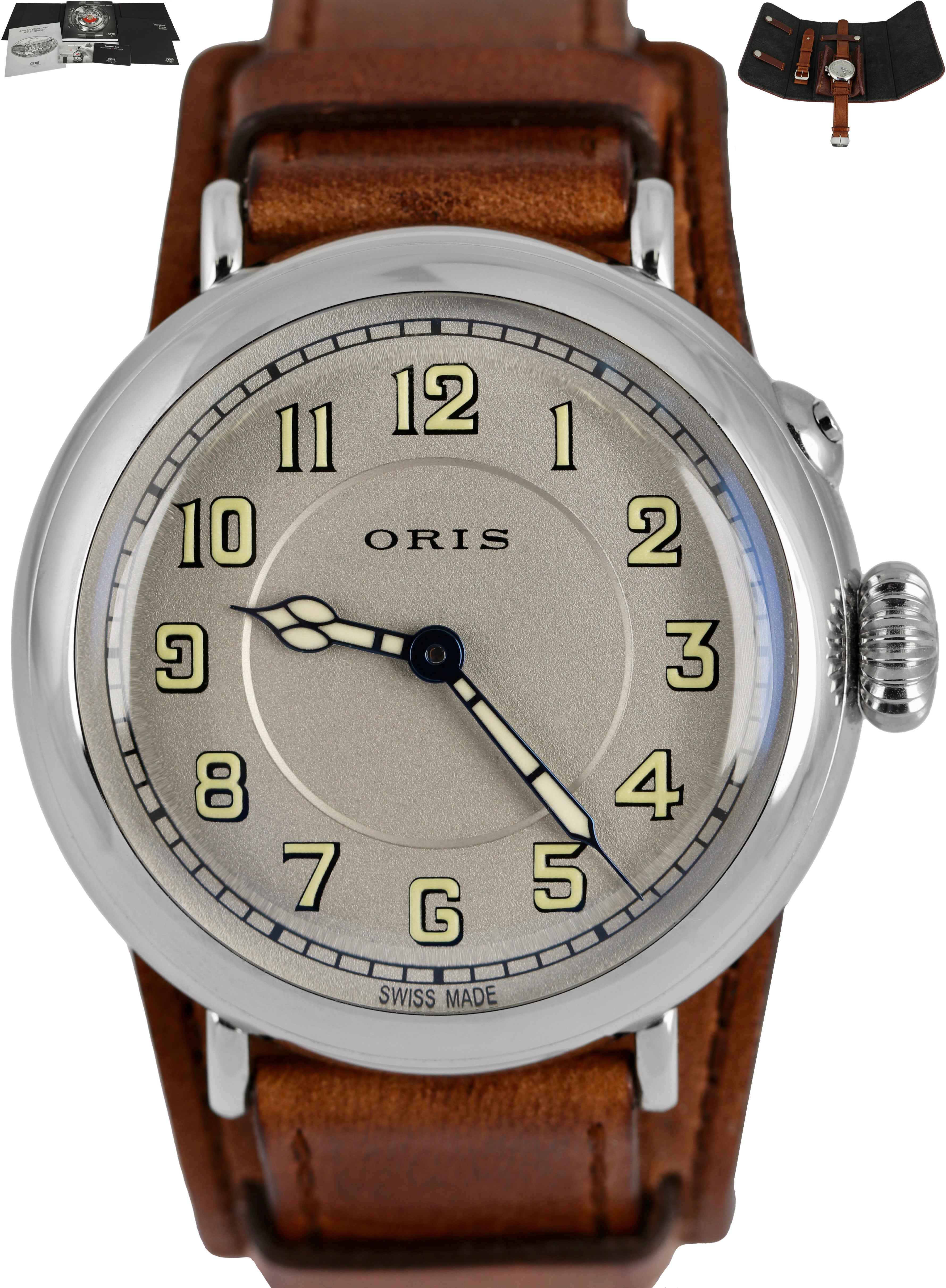 MINT Oris Big Crown 1917 Silver Stainless 40mm Watch 01 732 7736 4081