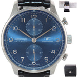 2020 PAPERS IWC Portuguese Chronograph 41mm Steel Chronograph Watch IW371606