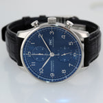 2020 PAPERS IWC Portuguese Chronograph 41mm Steel Chronograph Watch IW371606