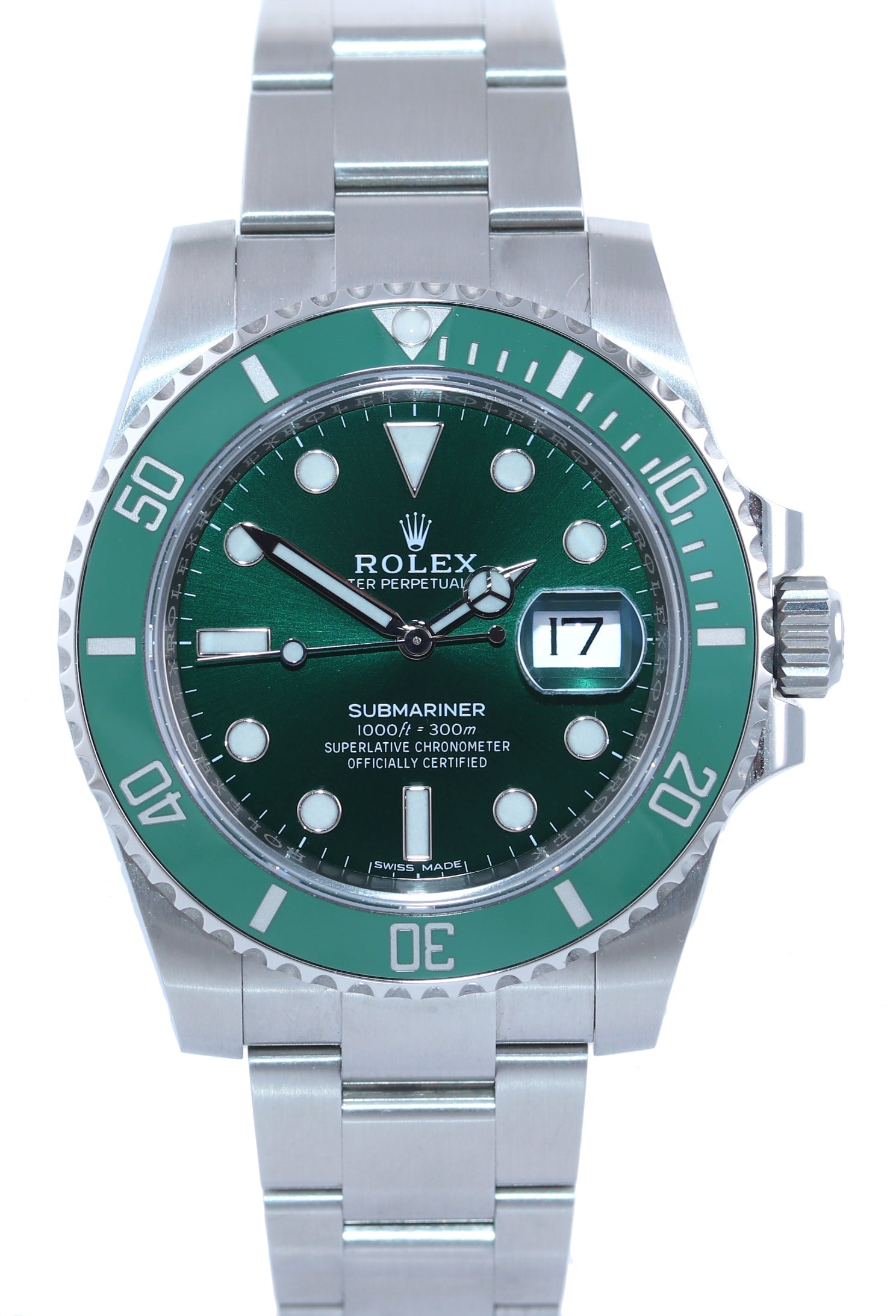 2019 Rolex Submariner Hulk 116610LV Green 40mm Ceramic Watch Box