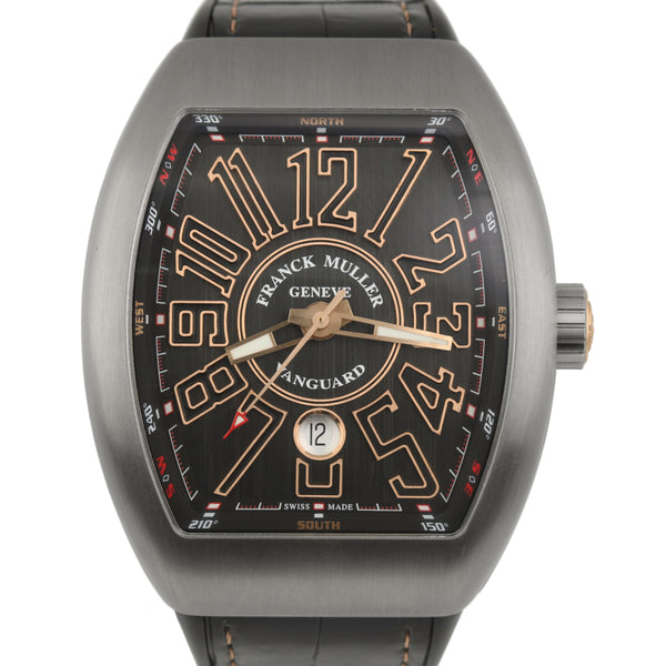 Franck Muller Vanguard V45 SC DT TT BR 5N Titanium 18K Rose Gold Autom