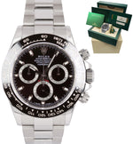 FULL SET Rolex Daytona Cosmograph 116500 LN Black Stainless Chronograph Watch