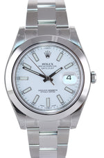 2015 NEW STICKERS PAPERS Rolex DateJust II 116300 White Steel 41mm Watch Box