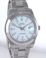 2015 NEW STICKERS PAPERS Rolex DateJust II 116300 White Steel 41mm Watch Box
