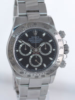 2005 Rolex Daytona 116520 Black Steel Chrono Oyster 40mm Watch Box