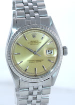 Rolex DateJust 1603 Steel Silver Jubilee Band Date Fluted 36mm Watch Box