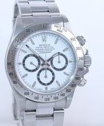 1998 Rolex 16520 Zenith Daytona Tritium White Dial 40mm Chronograph Watch Box