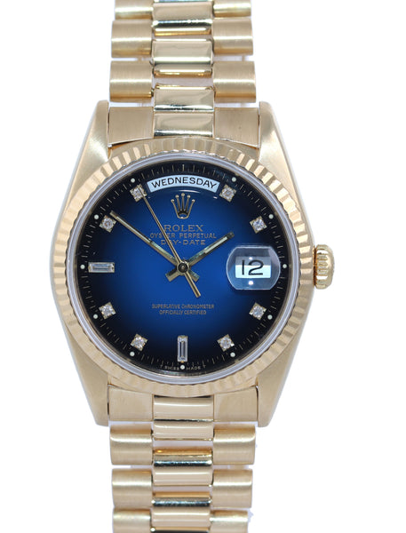 Rolex president hot sale blue dial