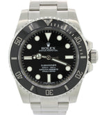 MINT 2010 Rolex Submariner No-Date 114060 G Steel Black Dive Ceramic Watch w Box