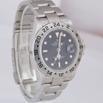 REHAUT UNPOL. 3186 Rolex Explorer II Black GMT Stainless Steel 40mm Watch 16570