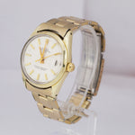 Rolex Oyster Perpetual Date 1550 14K Yellow Gold Shell Stainless 34mm Watch