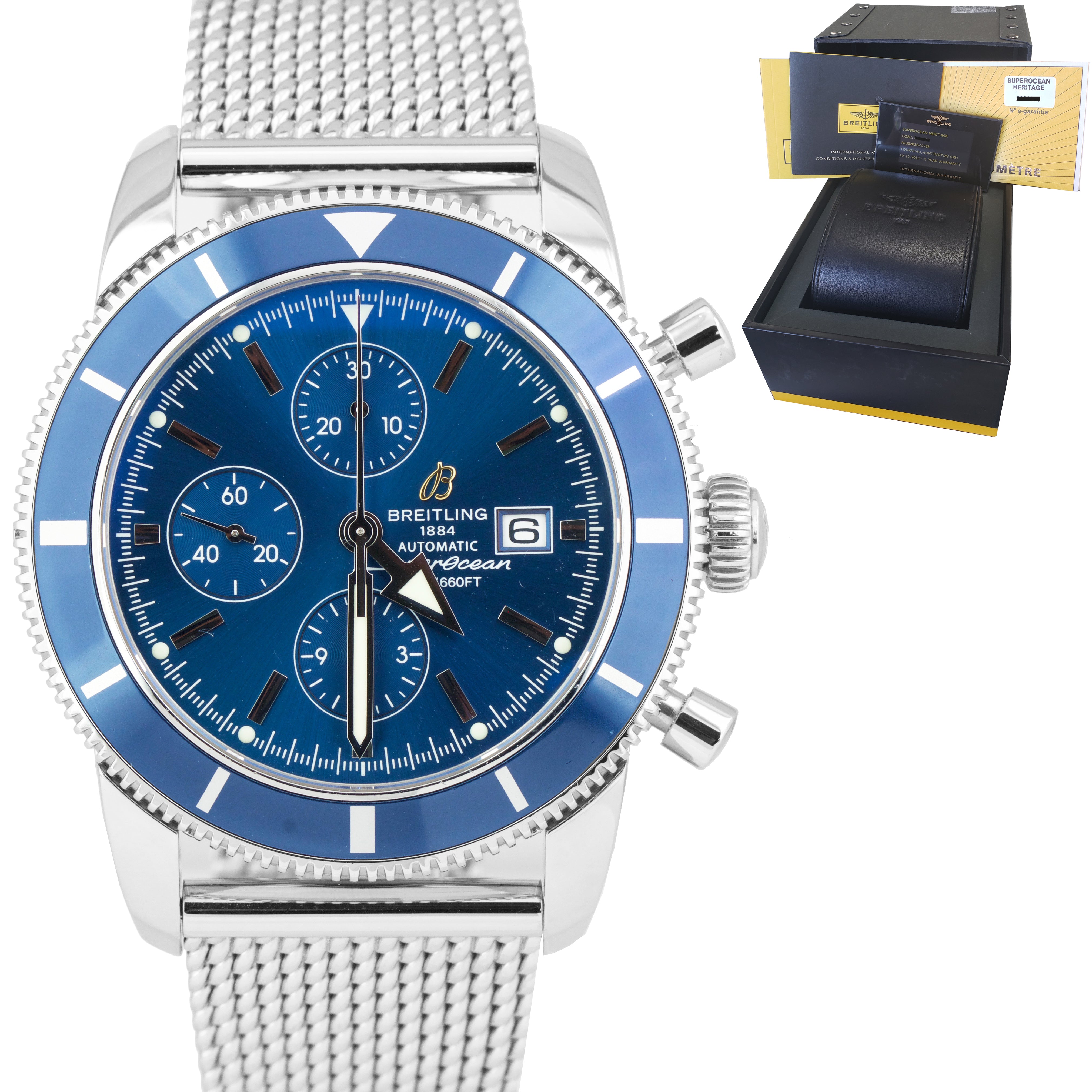 Breitling SuperOcean Heritage Chrono 46 Mens Watch A13320 Box Papers