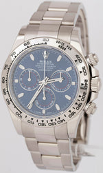 PAPERS Rolex Daytona Cosmograph Blue 18K White Gold Oyster Watch 116509 B+P